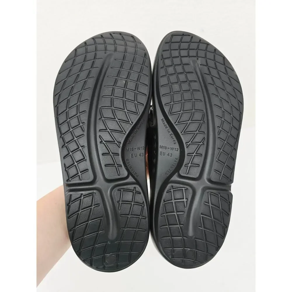 OOFOS Ooriginal Unisex Recovery Flip-Flops Thong Sandals Black M10 W12